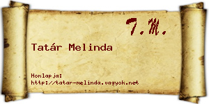 Tatár Melinda névjegykártya